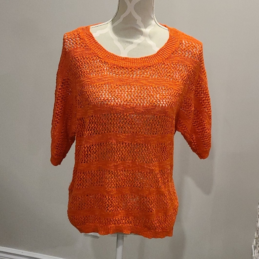Revolutions by Rickis Orange crochet top
